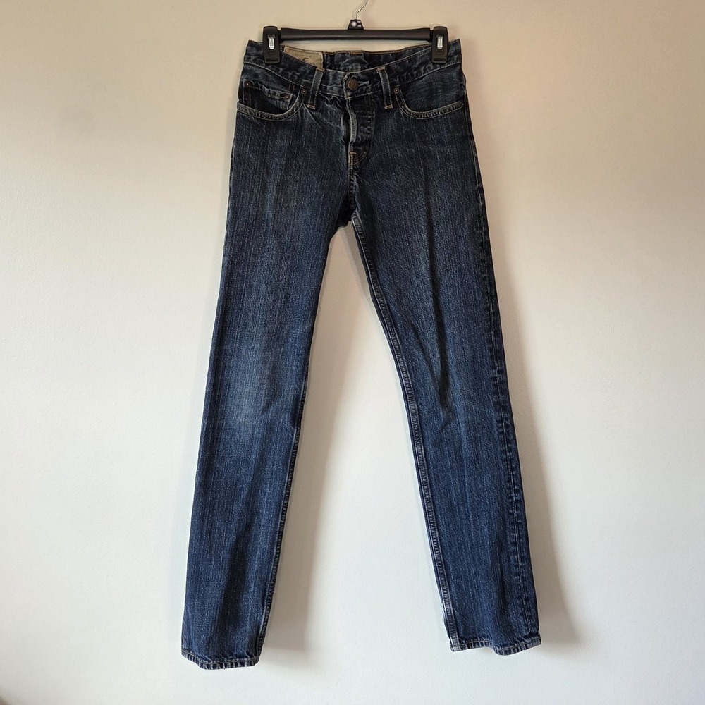 Vtg 2003 Hollister Low Rise Straight Leg Jeans - 100% Cotton Men's 28x32 Y2K
